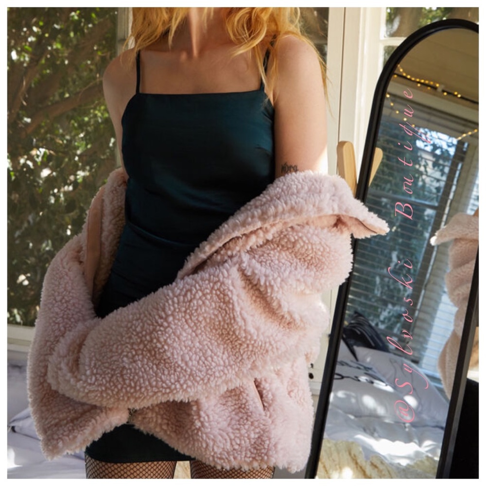 🔥PACSUN. Pink Sherpa Jacket NWT - Picture 4 of 6